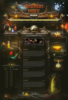 Nowy Dragon Nest internetowej gry szablon